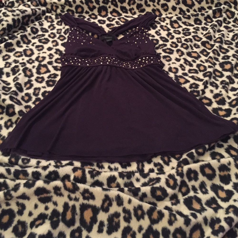Vintage Purple Mesh Express Racerback Top
